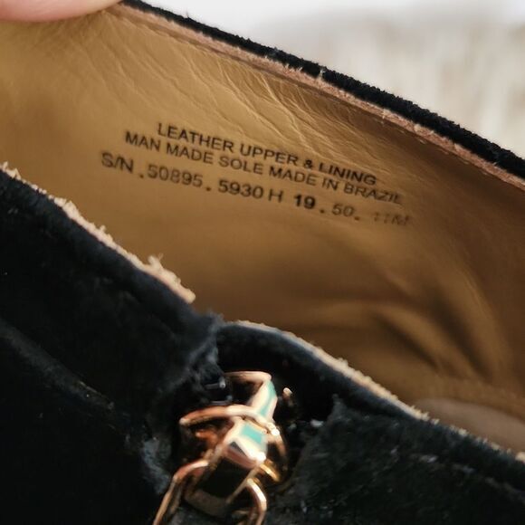 Tory Burch Sofia 65MM Suede Black Ankle Booties #50895 Women's Size 11 - Picture 9 of 10